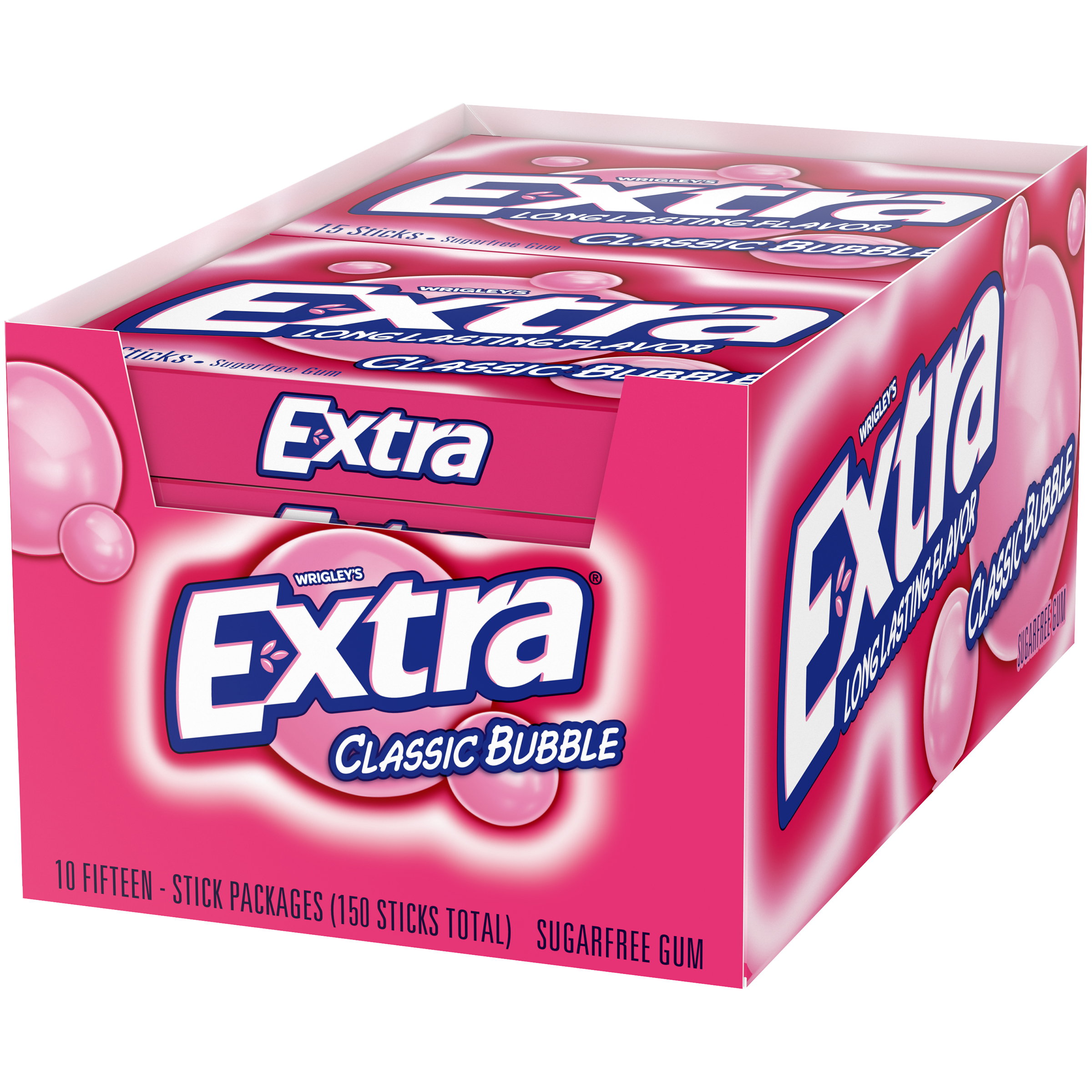Wrigley Extra 15 Stick Classic Bubble 10ct
